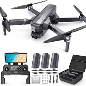 ruko f11gim2 drone with camera for adults 4k, 3-axis gimbal+eis, 9800ft long range, 84 min flight time, 3 batteries, gps auto return home, follow me, waypoint, point of interest