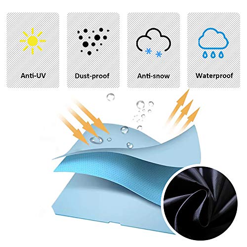 Outdoor Waterproof Chair Cover, Mayhour Balck Heavy Duty Lounge Deep Seat Cover,Large Patio Furniture Protection for Backyard,Veranda,Lawn,All Weather Rain UV Dust Rip Resistant Material (1pcs), Black