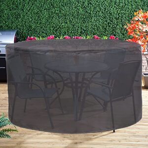 BAOFI Garden Furniture Covers Waterproof 24x24in, Patio Furniture Cover Round, Table Covers 420D Oxford Fabric Windproof Dust Proof Rip Proof for Outdoor Dining Table and Chairs