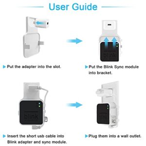 256GB USB Flash Drive and Outlet Wall Mount for Blink Sync Module 2, Save Space and Easy Move Mount Bracket Holder for Blink Outdoor Indoor Security Camera (Blink Sync Module 2 is NOT Included)