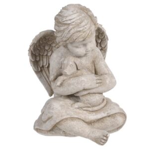 grasslands road cherub with dog, 7-inch, gift boxed