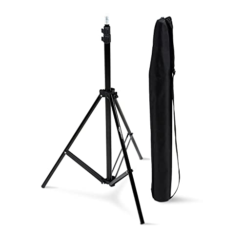 Amazon Basics Aluminum Light Photography Tripod Stand with Case - 2.8 - 7 Feet, Black