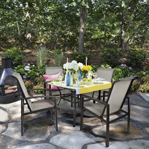 barton 5pc outdoor dining table and chairs set patio mesh dining (4) chairs garden patio furniture uv-resistant mesh