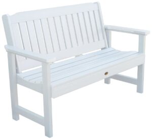 highwood ad-benw1-whe lehigh garden bench, 5 feet, white