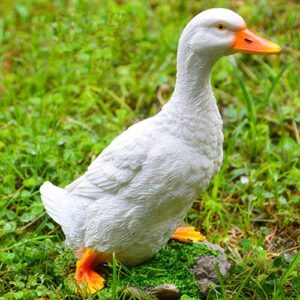 Pbzydu Garden Decoration Synthetic Resin Animal Ornament, Non-Toxic and Safe Duck Statue, Flexible Simulation for Shopping Mall Park Decoration Courtyard Bay Kids Toys