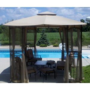 Garden Winds 11 x 9 Curved Corner Panel Gazebo Replacement Canopy Top Cover