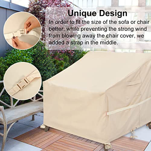 Slan Arrow Patio Chair Covers 2 Pack, Outdoor Lawn Furniture Covers, Waterproof Lounge Deep Seat Covers, 600D Heavy Duty Outdoor Chair Covers (32" W x 37" D x 36" H)