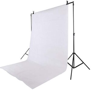 HMTFOTO 5X7ft Video Studio Solid White Photography Backdrop Background Chromakey Muslin Portrait Background Screen for Photography