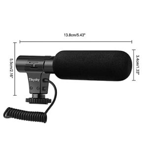 tikysky Camera Microphone, M-1 Video Microphone for DSLR Interview Shotgun Mic for Canon Nikon Sony Fuji Videomic with Windscreen 3.5mm Jack