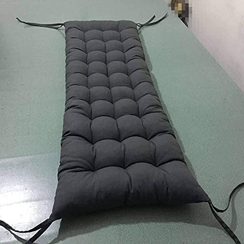 WanJing Outdoor BenchSettee Cushion with Ties,Cotton Garden Furniture Loveseat Cushion Patio Non-Slip Lounger Chair Back Cushion,Bench Pallet Couch Outdoor Cushion,Washable, C Black, 48x20 inch