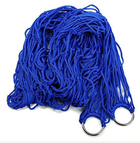 ABlevel Outdoor Camping Survival Cord Garden Hammock Nylon Rope Sleeping (Blue)