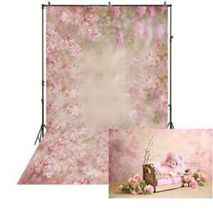 5x6.5ft Colorful Fantasy Background Pink Painting Flower Backdrop for Photography Baby Shower Backdrop Maternity Shoots Newborn Photo Studio Background Seamless XT-6760