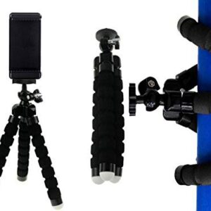 Acuvar 6.5” inch Flexible Tripod with Universal Mount for All Smartphones & an eCostConnection Microfiber Cloth