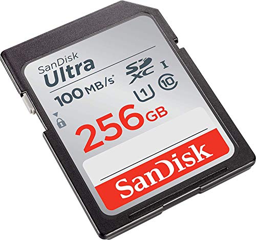 SanDisk 256GB SDXC SD Ultra Memory Card Works with Canon EOS Rebel T7, Rebel T6, 77D Digital Camera Class 10 (SDSDUNR-256G-GN6IN) Bundle with (1) Everything But Stromboli Combo Card Reader