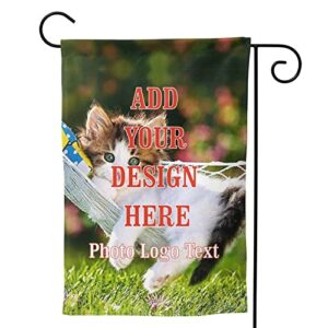 custom garden flag for outdoor 28 x 40 inch personalized double sided flags design your own picture logo text yard flag for outside lawn patio garden home decorating