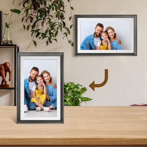 Frameo 15.6 Inch 32GB Large WiFi Digital Picture Frame 1920 * 1080 IPS FHD Touch Screen Electronic Smart Digital Photo Frame Wall Mountable Auto-Rotate iOS and Android Easy Setup to Photos or Video