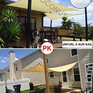 COCONUT Shade Sail Hardware Kit for Sun Shade Sail Installation 316 Anti-Rust Stainless Steel 6 Inches Courtyard Driveway Patio Garden