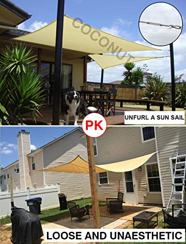 COCONUT Shade Sail Hardware Kit for Sun Shade Sail Installation 316 Anti-Rust Stainless Steel 6 Inches Courtyard Driveway Patio Garden