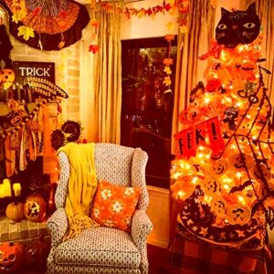 JMEXSUSS 100 LED Orange String Lights, 8 Modes Orange Halloween Lights Indoor, 33ft Orange Lights Outdoor Waterproof for Halloween Decorations, Fireplace, Party, Tree, Garden, Christmas