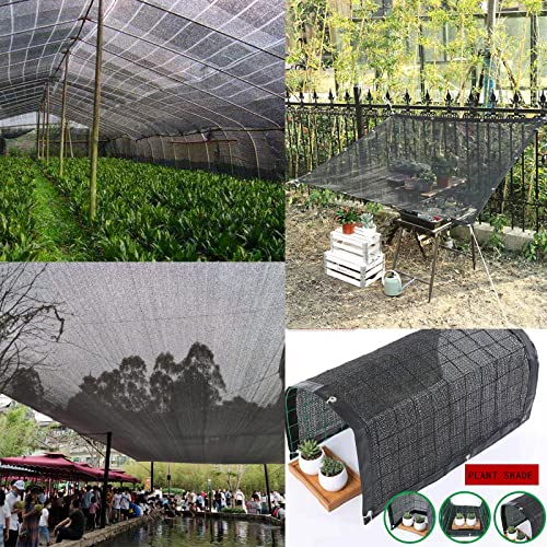 AISky Shade Cloth for Plants Covers Fabric Mesh Tarp 70% Black Net Shading with Grommets 6.5’x6.5’,Greenhouse Sunshade Sunblock for Garden Plants Patio Lawn Flowers Car Outdoor-Black