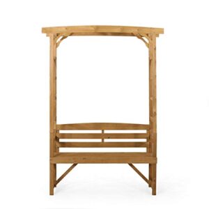 Christopher Knight Home Lydia Traditional Firwood Arbor Bench, Teak