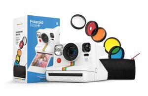 polaroid now+ white (9062) – bluetooth connected i-type instant film camera with bonus lens filter set