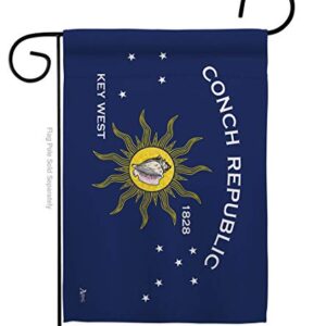 Americana Home & Garden Conch Republic Garden Flag Regional Nation International World Country Particular Area House Decoration Banner Small Yard Gift Double-Sided, Made in USA