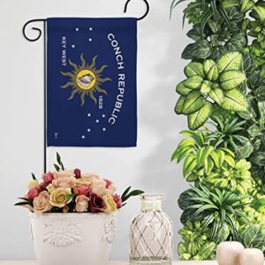 Americana Home & Garden Conch Republic Garden Flag Regional Nation International World Country Particular Area House Decoration Banner Small Yard Gift Double-Sided, Made in USA