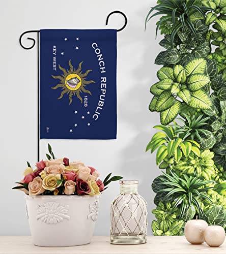 Americana Home & Garden Conch Republic Garden Flag Regional Nation International World Country Particular Area House Decoration Banner Small Yard Gift Double-Sided, Made in USA