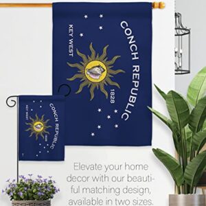 Americana Home & Garden Conch Republic Garden Flag Regional Nation International World Country Particular Area House Decoration Banner Small Yard Gift Double-Sided, Made in USA