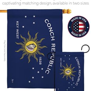 Americana Home & Garden Conch Republic Garden Flag Regional Nation International World Country Particular Area House Decoration Banner Small Yard Gift Double-Sided, Made in USA