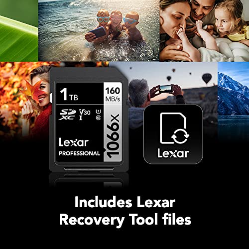 Lexar Professional 1066x 64GB SDXC UHS-I Memory Card SILVER Series, C10, U3, V30, Full-HD & 4K Video, Up To 160MB/s Read, for DSLR and Mirrorless Cameras (LSD1066064G-BNNNU)