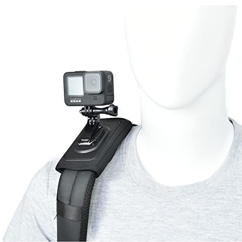 VGSION Camera Backpack Belt Mount for Insta360 One X3/ One X2/ One R / Go 2 Compatible with GoPro Hero10 /9/8/7/6 and Other Action Camera, with 1/4 Adapter