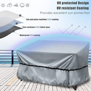 Octbird Patio Furniture Cover Set, 4Pcs Outdoor Furniture Cover Waterproof, Outdoor Couch Table Chairs Loveseat Sofa Covers Rectangle, 600D Heavy Duty Waterproof Oxford Fabric For Outdoor Setting