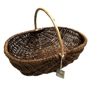 nutley’s rustic large willow vegetable trug basket