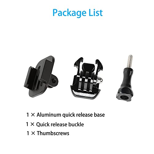 PellKing Quick Release Base Tripod Adapter Mount Compatible with for GoPro Hero 11 10 9 8 7 6 5 4 Session Max, Insta360 One R, DJI Osmo Action 3 2, Akaso Sports Camera