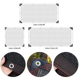 OBDKCAN 60% Black Shade Cloth 10 x 14 FT Sunblock Mesh Tarp with Grommets Durable Sunblock Shade Cloth Garden Sun Shade Net Shading Antifreezing for Pergola, Barn Kennel, Greenhouse, Plants Growing