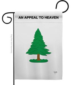 breeze decor g158182 pine tree americana historic impressions decorative vertical garden flag 13″ x 18.5″ printed in usa multi-color