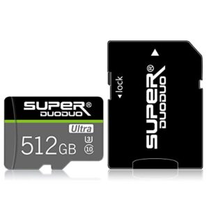 512gb micro sd card memory card class 10 high speed flash card for smartphone/computer/camera/portable gaming devices/dash cam(512gb)