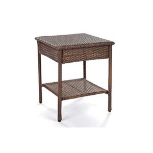 w unlimited galleon collection outdoor furniture end table patio furniture conversation set dark brown rattan wicker