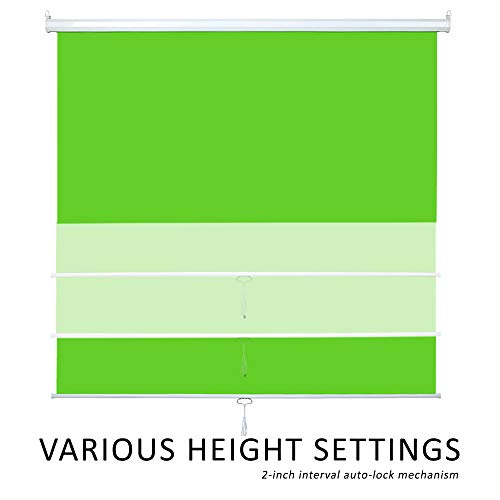 KHOMO GEAR Green Screen 84 x 84 inch - Extra Large Pull Down Projector Green Screen Backdrop - Durable Height-Adjustable - Multiple Hanging Options - Portable Collapsible Roll Down Projector Screen