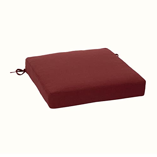 Arden Selections Oceantex Outdoor Seat Cushion 21 x 21, Nautical Red