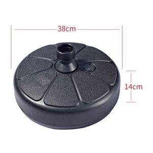 Braceus Patio Umbrella Base, Water Filled Round Patio Yard Umbrella Stand Parasol Base Holder with 1.3" -1.5" Pole Diameters for Outdoor, Lawn, Garden, Beach Black