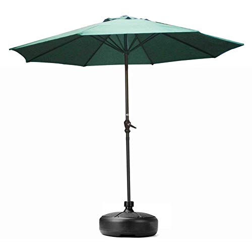 Braceus Patio Umbrella Base, Water Filled Round Patio Yard Umbrella Stand Parasol Base Holder with 1.3" -1.5" Pole Diameters for Outdoor, Lawn, Garden, Beach Black