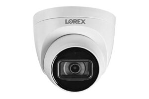lorex indoor/outdoor 4k ip dome security camera, add-on metal dome camera for wired surveillance system, color night vision and ultra hd, 1 dome camera