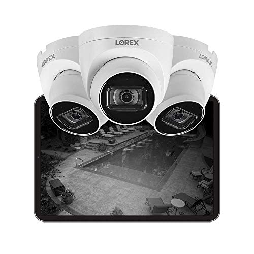 Lorex Indoor/Outdoor 4K IP Dome Security Camera, Add-On Metal Dome Camera for Wired Surveillance System, Color Night Vision and Ultra HD, 1 Dome Camera