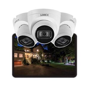 Lorex Indoor/Outdoor 4K IP Dome Security Camera, Add-On Metal Dome Camera for Wired Surveillance System, Color Night Vision and Ultra HD, 1 Dome Camera