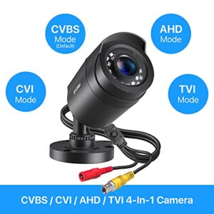 ZOSI 2.0MP 1080p 1920TVL Outdoor Indoor Security Camera,Hybrid 4-in-1 TVI/CVI/AHD/CVBS CCTV Camera,80ft IR Night Vision Weatherproof For 960H,720P,1080P,5MP,4K analog Home Surveillance DVR System