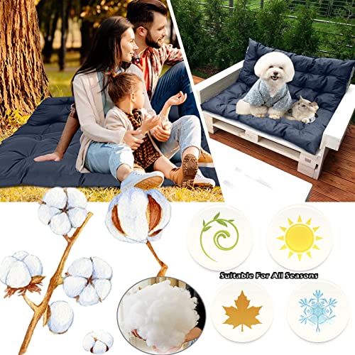 Dttra Garden Bench Seat Cushion, Waterproof Swing Replacement Cushions with Backrest and Ties, Outdoor Porch Patio Swing Non-Slip Chairs Pad (A, 40 * 60in)