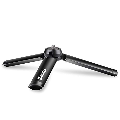 Zeadio Metal Mini Tripod, Desktop Tabletop Stand Compact Tripod for Smooth 4, Osmo Mobile, Vimble 2, Gimbal Handle Grip Stabilizer and All Cameras